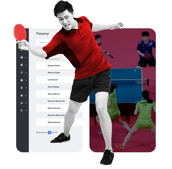 Software CRM de venta de entradas de tenis de mesa
